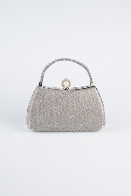 Sac de Soirée Luxe A motifs Platine KC752