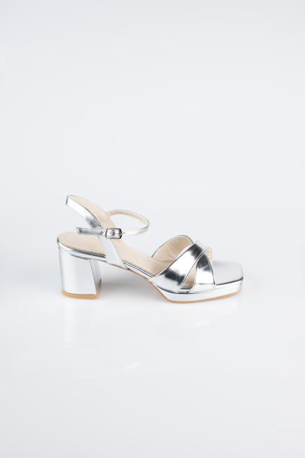 Chaussure de soirée Cuir Argent ABD2114