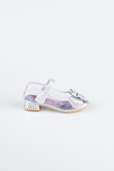Chaussure D’enfant Peau Argent HR1031
