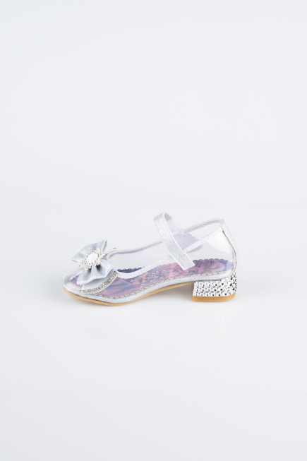 Chaussure D’enfant Peau Argent HR1031