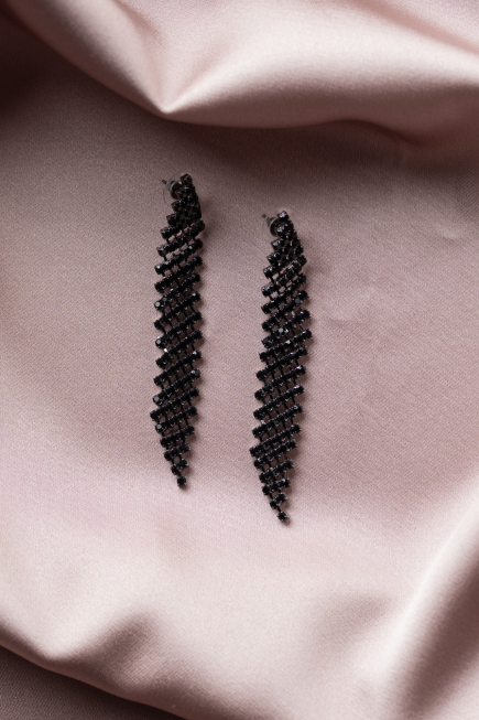 Boucle d'Oreille Noir UKP1181