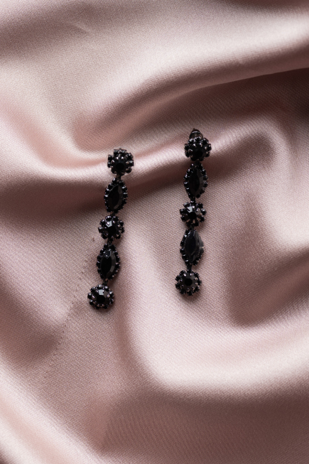 Boucle d'Oreille Noir UKP1185