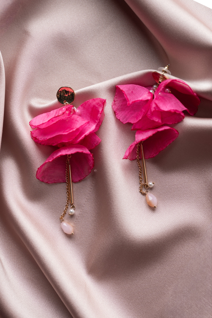 Boucle d'Oreille Fushia UKP1191