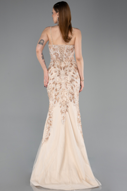 Robe Haute Couture Longue Or ABU6116
