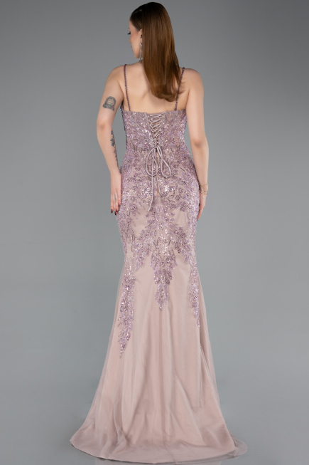 Robe Haute Couture Longue Lavande ABU6116