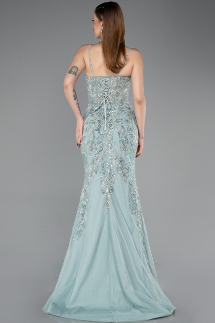 Robe Haute Couture Longue Menthe ABU6116