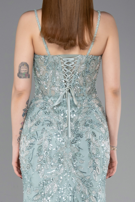 Robe Haute Couture Longue Menthe ABU6116