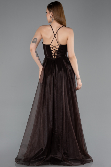 Robe de Soirée Longue Brun ABU6123