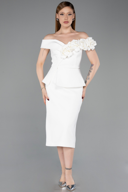 Tenue de Soirée Midi Blanc ABK2615