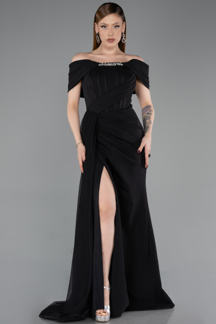 Robe de Soirée Longue Noir ABU6126