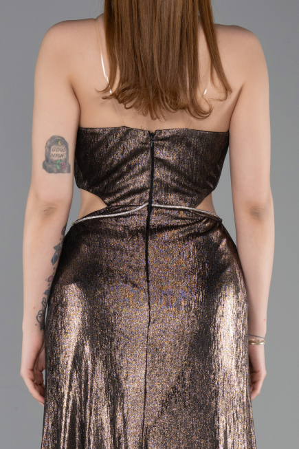Robe de Soirée Longue Brun ABU6127