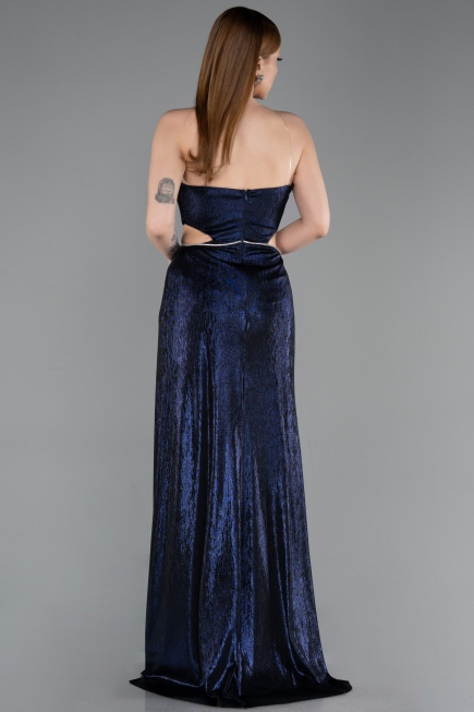 Robe de Soirée Longue Bleu Marine ABU6127