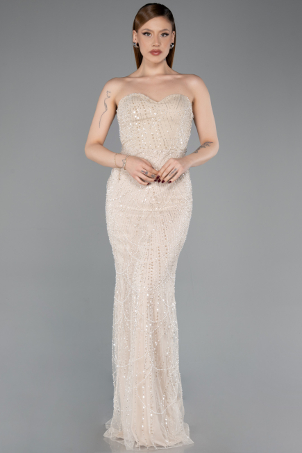 Robe De Soirée Longue Or ABU4517