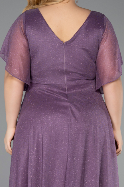 Robe De Invitation Grande Taille Midi Lavande ABK2622