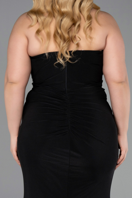 Robe De Soirée Grande Taille Longue Noir ABU6097