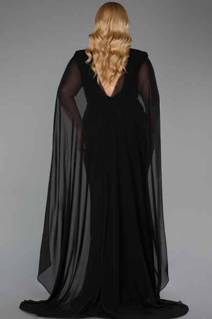Robe de Soirée Grande Taille Longue Noir ABU5955
