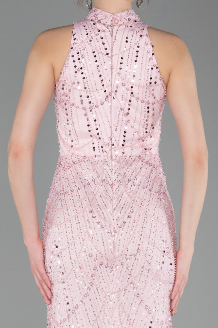 Robe De Soirée Longue Poudre ABU4791