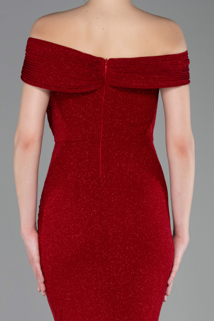 Robe de Soirée Longue Rouge ABU6151