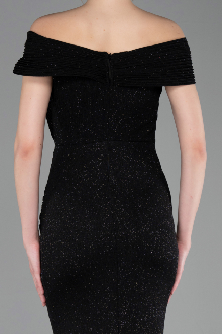 Robe De Soirée Grande Taille Longue Noir ABU5714