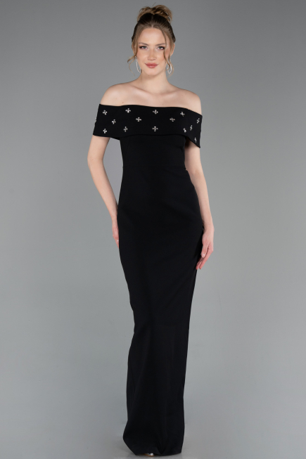 Robe de Soirée Longue Noir ABU6161