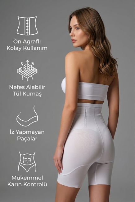 Gaine Ventre Plat & Taille Galbée Blanc EM2928