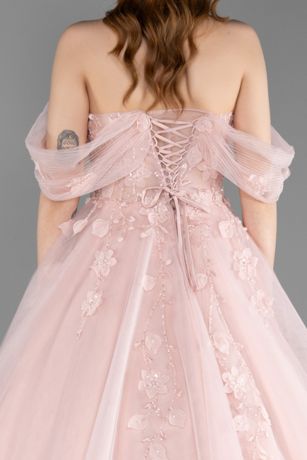 Robe de Fiançailles Design Personnalisé Longue Poudre ABU6163