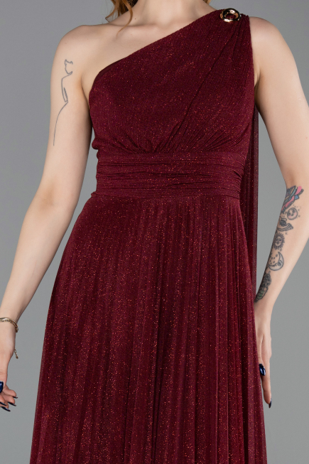 Robe de Soirée Longue Rouge Bordeaux ABU6164
