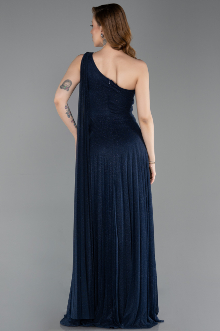 Robe de Soirée Longue Bleu Marine ABU6164