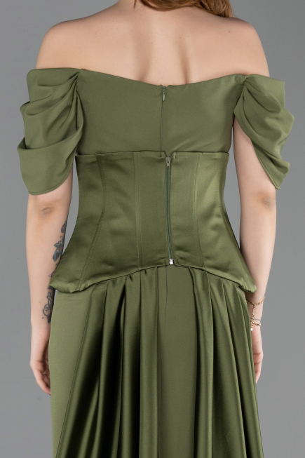 Robe de Soirée Longue Kaki ABU6167