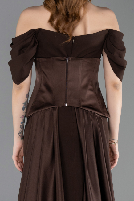 Robe de Soirée Longue Brun ABU6167