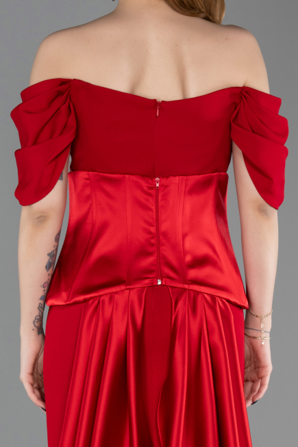 Robe de Soirée Longue Rouge ABU6167