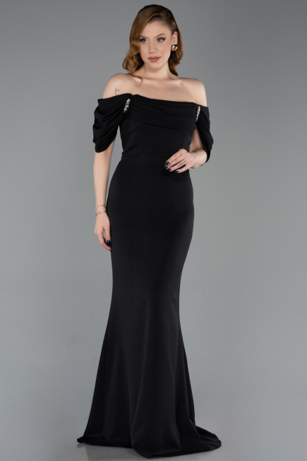 Robe de Soirée Longue Noir ABU6167