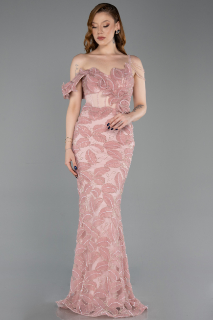 Robe de Soirée Longue Poudre ABU6059