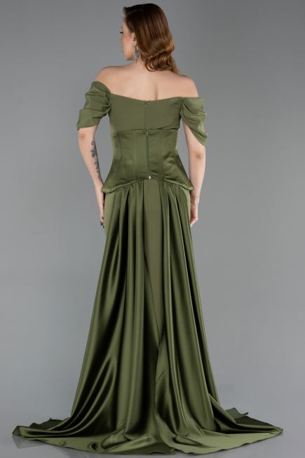 Robe de Soirée Longue Kaki ABU6167