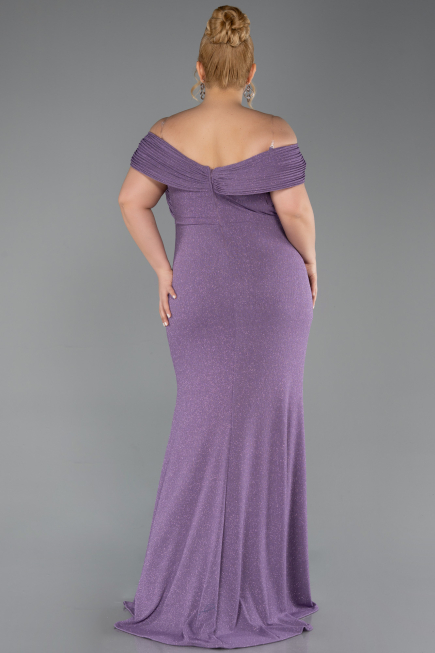 Robe De Soirée Grande Taille Longue Lavande ABU5714