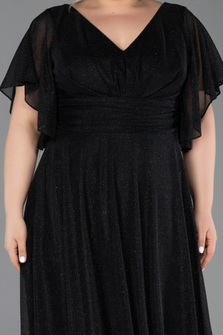 Robe De Invitation Grande Taille Midi Noir ABK2622