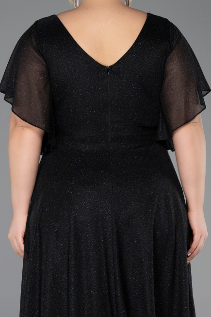 Robe De Invitation Grande Taille Midi Noir ABK2622