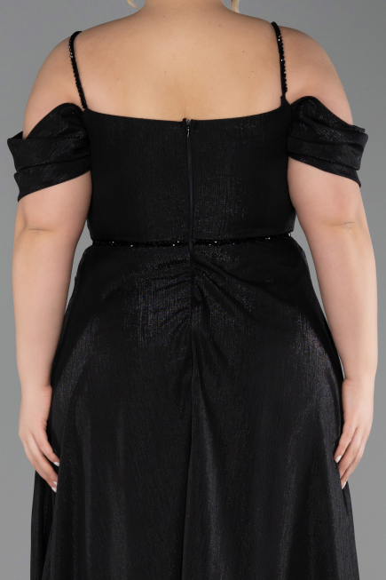 Robe Grande Taille Longue Noir ABU6185