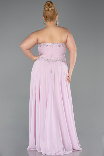 Robe de Soirée Longue Mousseline Poudre ABU6188