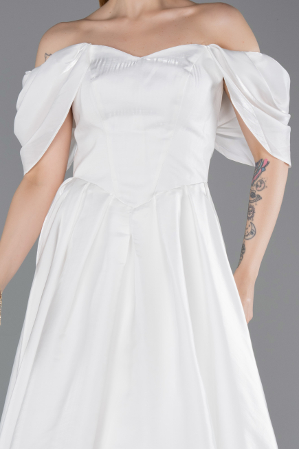 Robe de Soirée Longue Blanc ABU6191