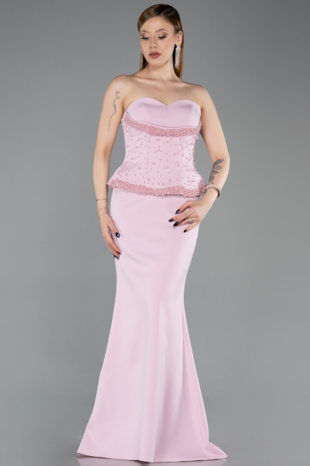 Robe de Soirée Longue Poudre ABU6192