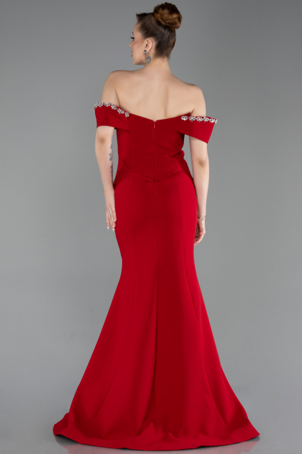 Robe Queue de Poisson Longue Rouge ABU6198
