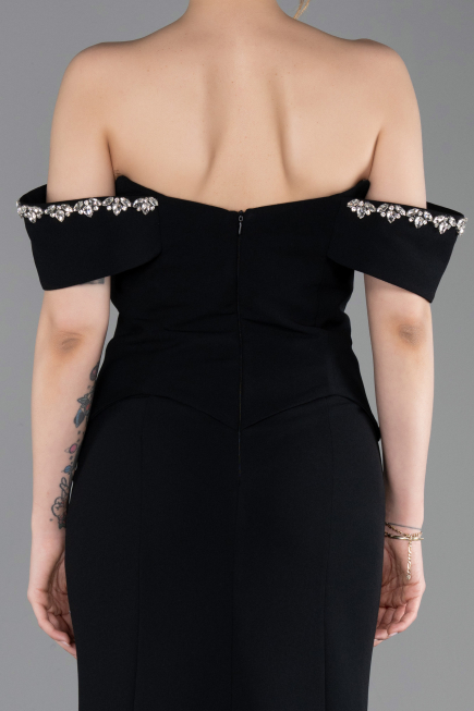 Robe Queue de Poisson Longue Noir ABU6198