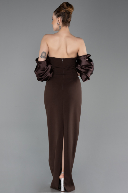 Robe de Soirée Longue Brun ABU6204