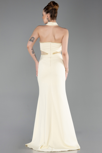 Robe De Soirée Longue Jaune ABU5476