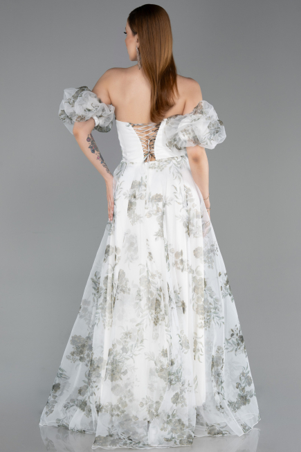 Robe de Soirée Longue Kaki ABU6228