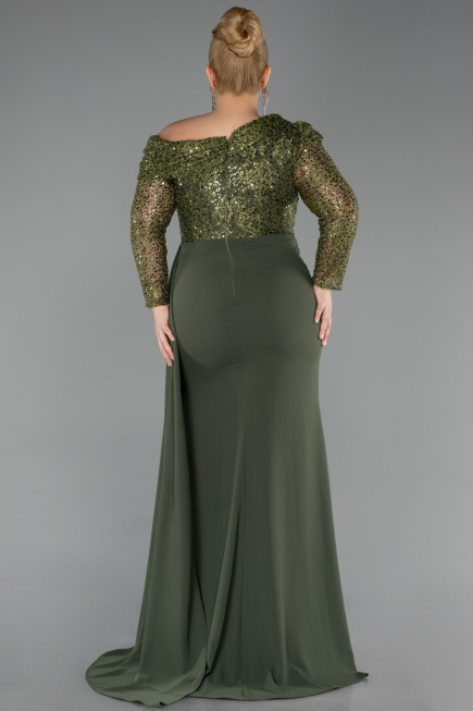 Robe Grande Taille Longue Kaki ABU6213