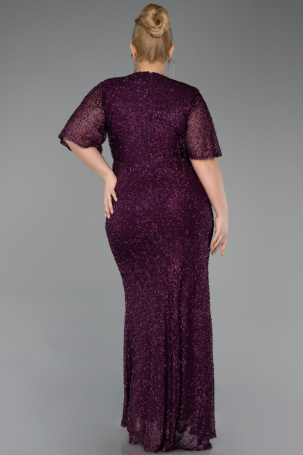 Robe De Soirée Grande Taille Longue Violet ABU4542