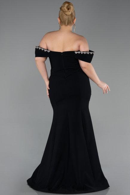 Robe De Soirée Grande Taille Longue Noir ABU6199