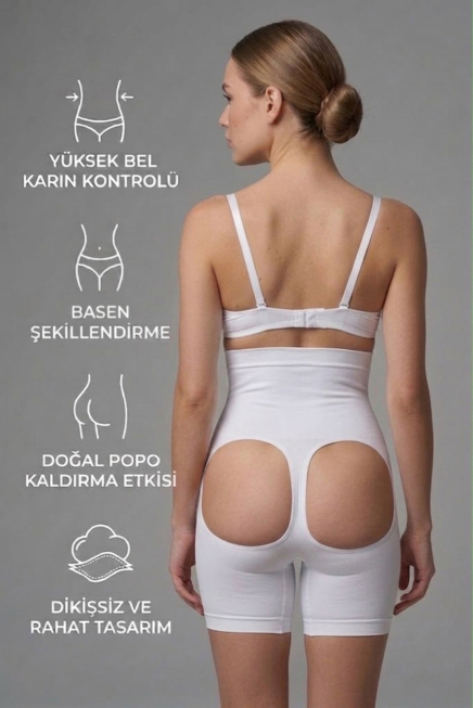 Gaine Ventre Plat & Taille Galbée Blanc EM2063